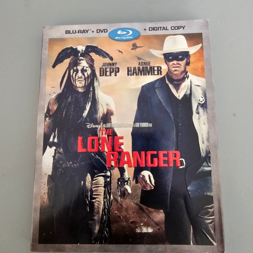 The Lone Ranger Blu-ray DVD Combo Pack Johnny Depp Armie Hammer Disney Movie